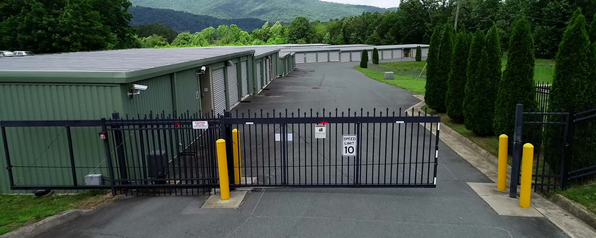 Exterior of the leasing office at Charlottesville Self Storage at Crozet in Crozet, Virginia