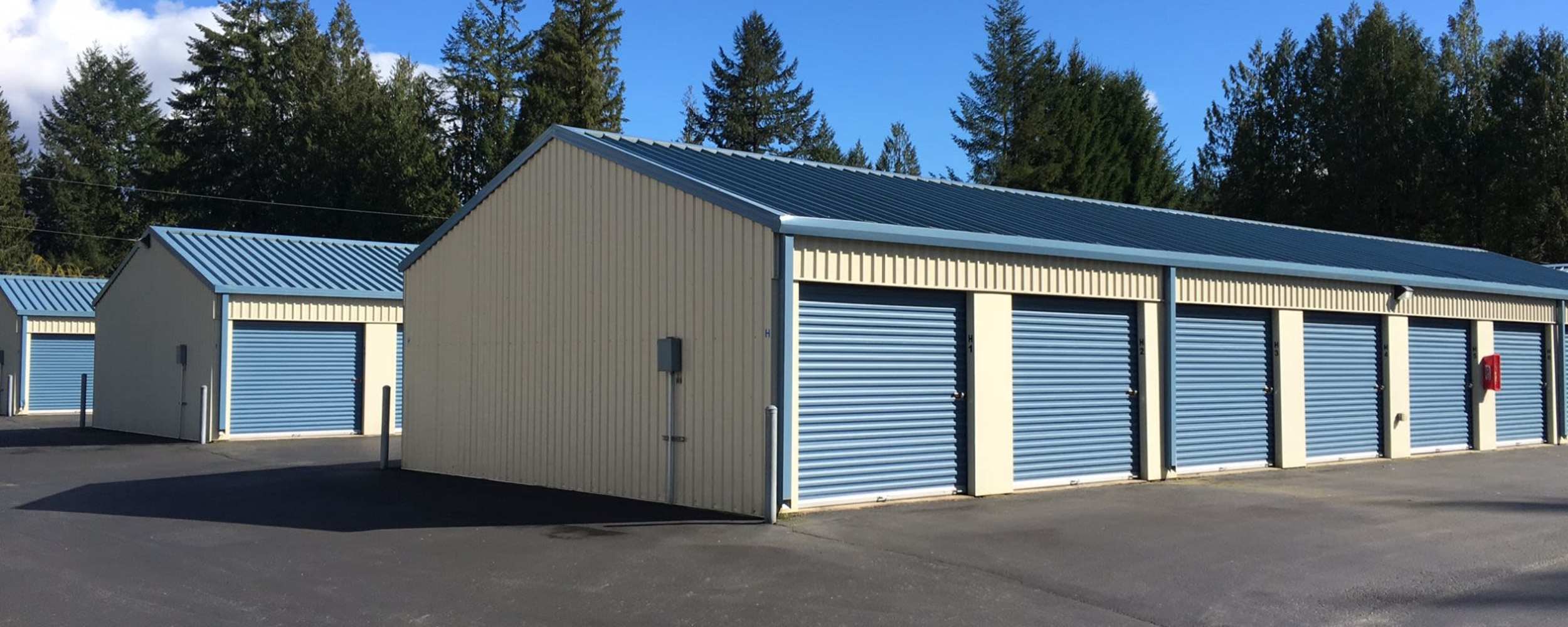 Storage units at a self-storage facility at Concrete Self Storage, Concrete, Washington