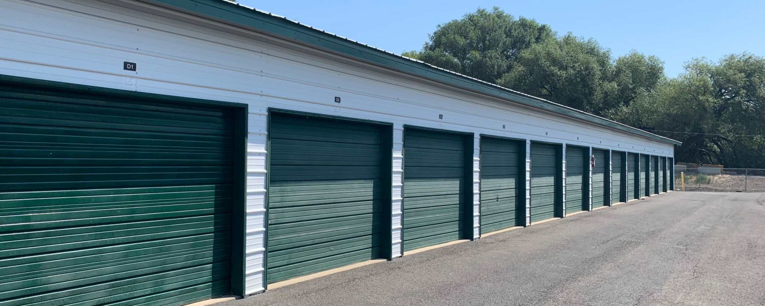 A series of storage units at AAA Wildcat Storage, Ellensburg, Washington