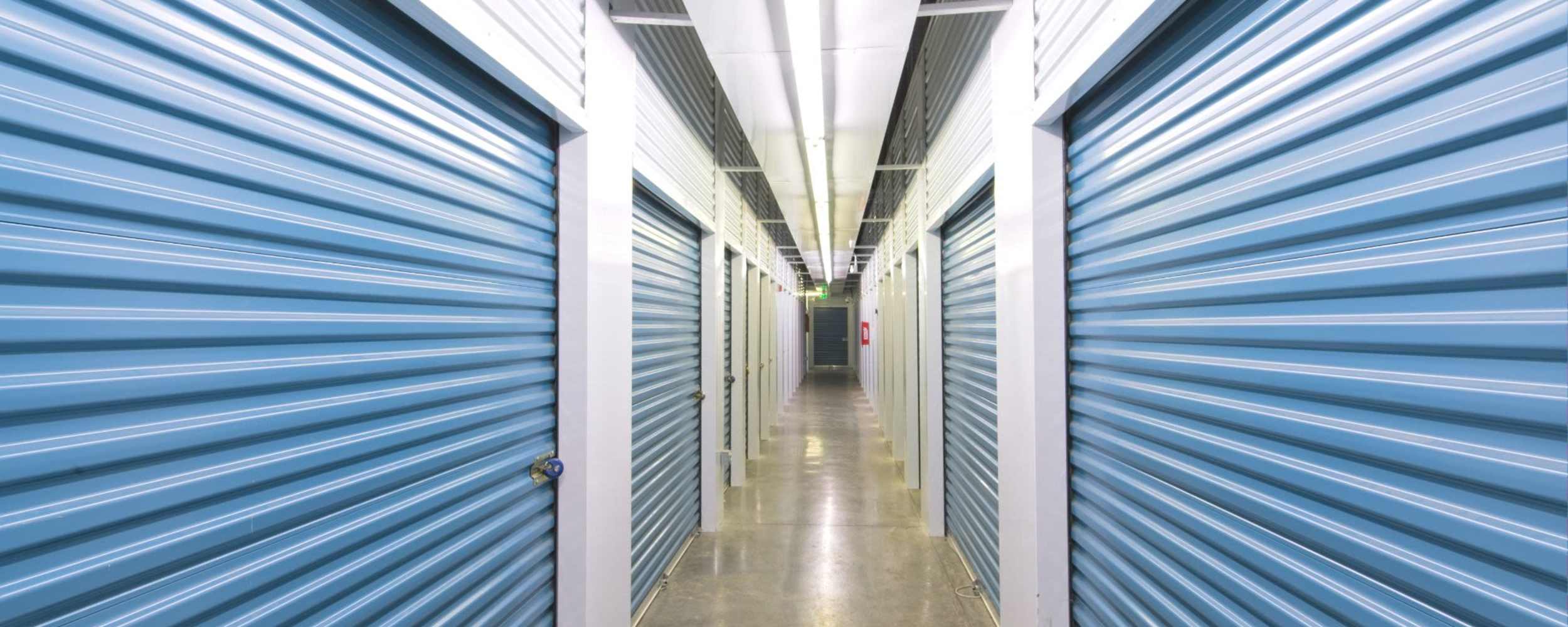 A series of storage units at Ole Cedar Mill Mini Storage, North Bend, Washington