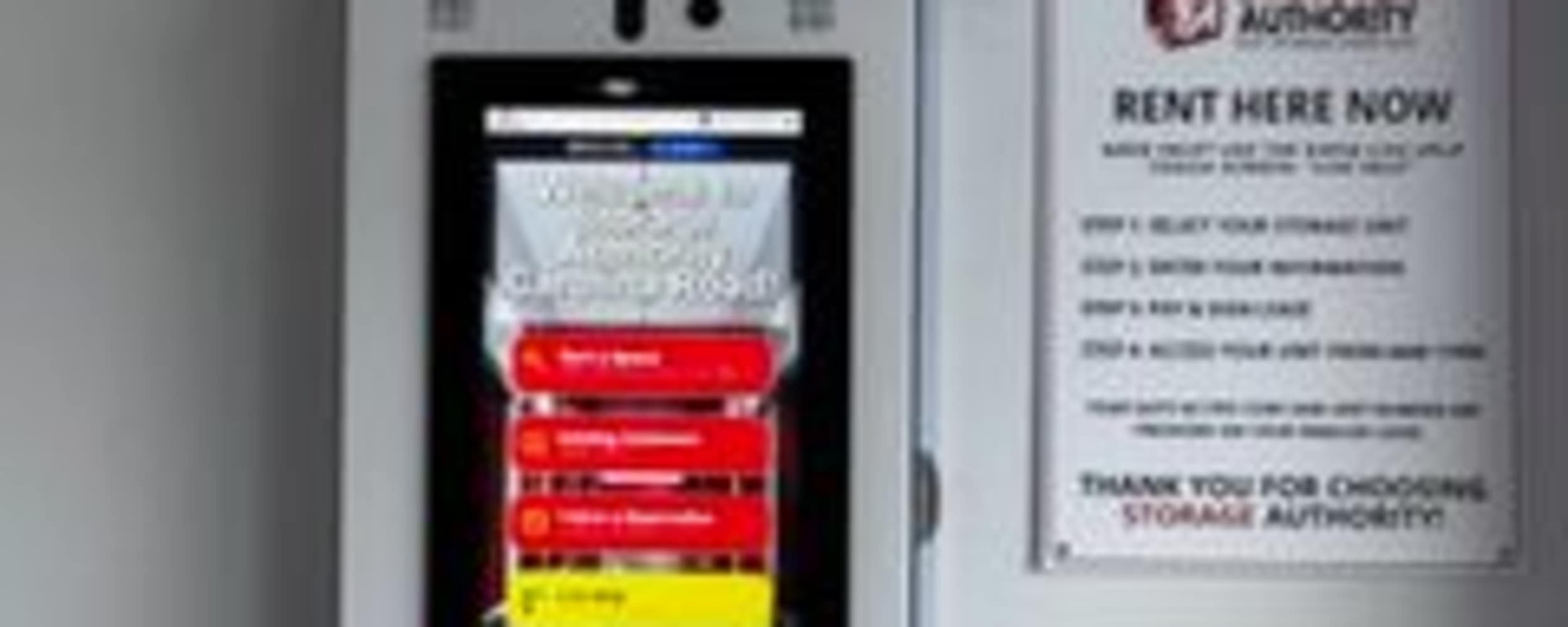 Self-service kiosk at Storage Authority Carolina Road in Suffolk, Virginia