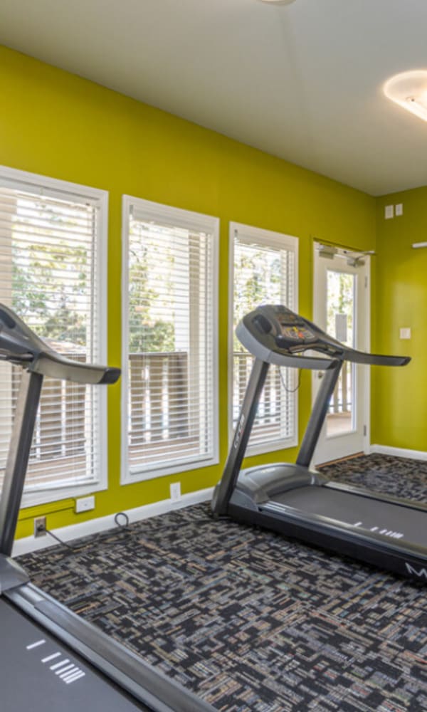 Fitness center at The Abbey at Riverchase in Hoover, Alabama