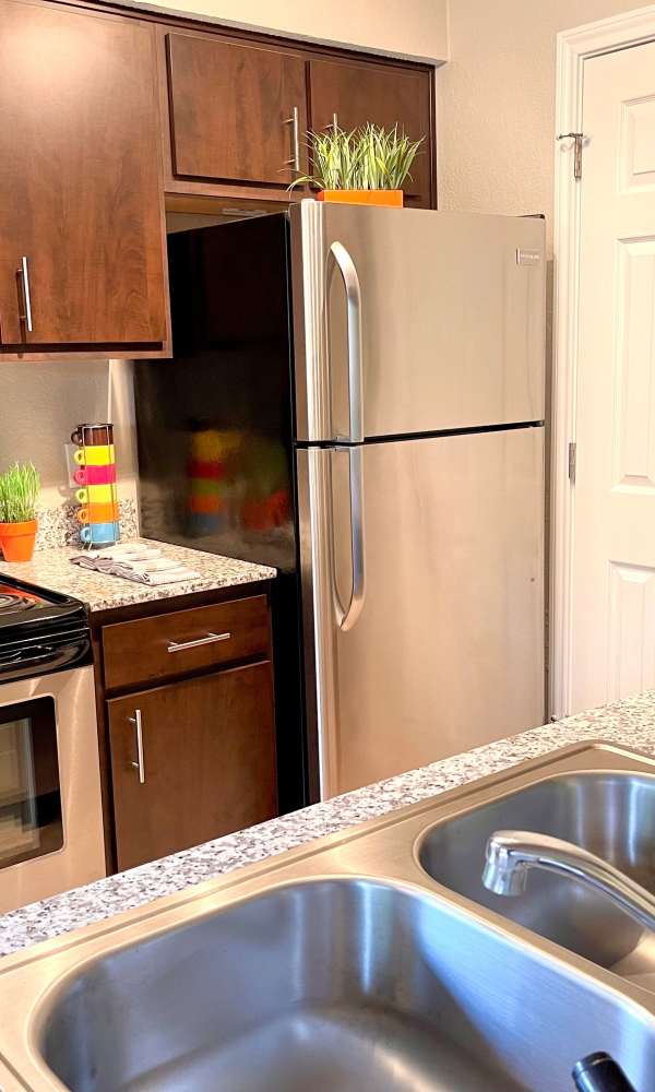 Modern kitchens at The Abbey at Copper Creek in San Antonio, Texas
