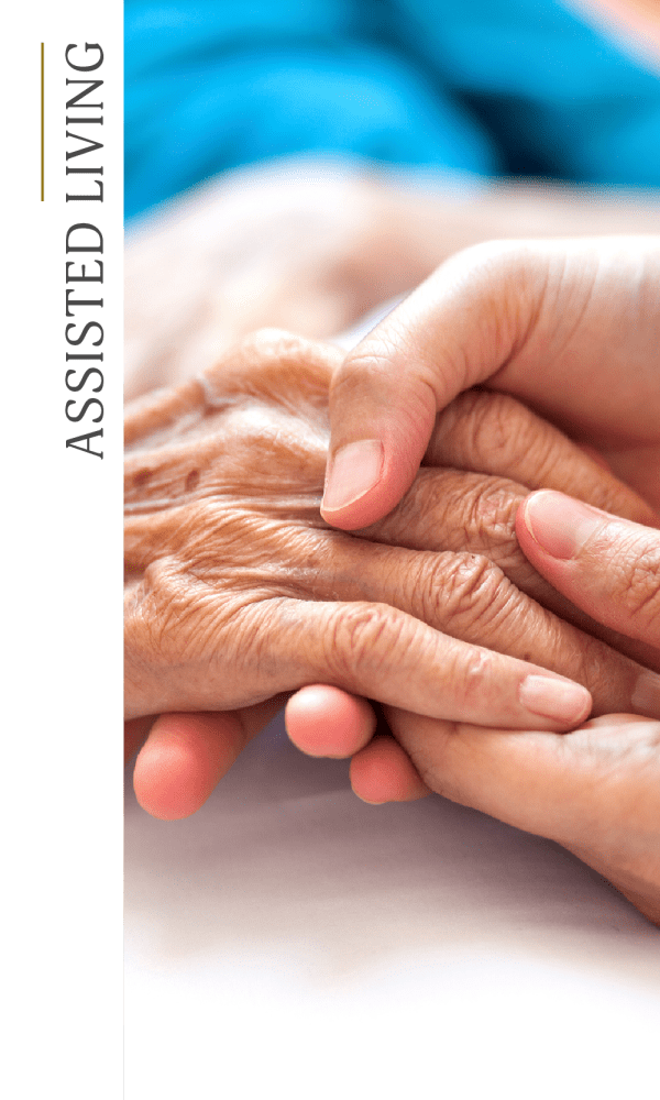 Compassionate touch at Cambridge Square Assisted Living in Rosenberg, Texas