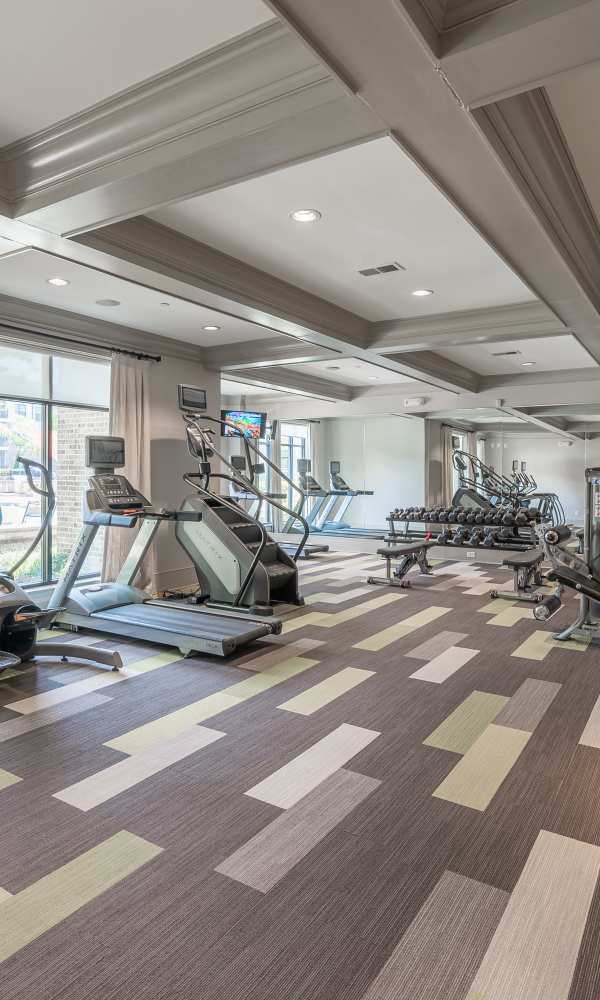 Full sized state of the art fitness center at 2370 Main at Sugarloaf in Duluth, Georgia