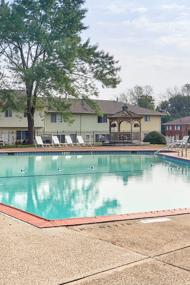 Swimming pool at Elmwood Terrace Apartments & Townhomes in Rochester, New York