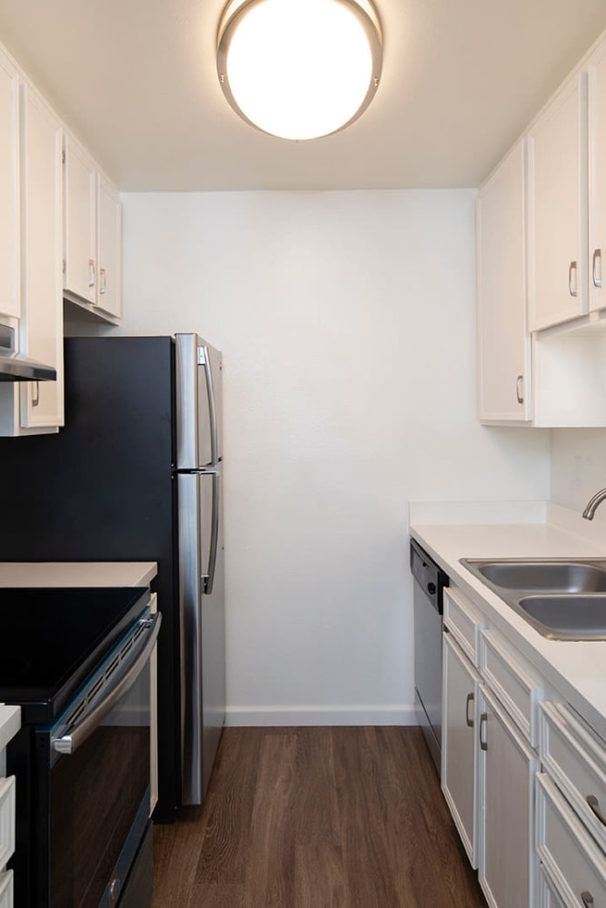 Spacious kitchen at Park Place Apartments, Del Mar, California