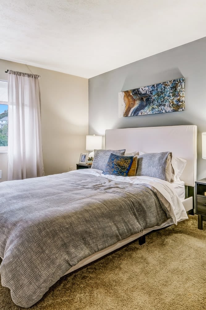 Cozy bedroom at Park Place of South Park in South Park, Pennsylvania