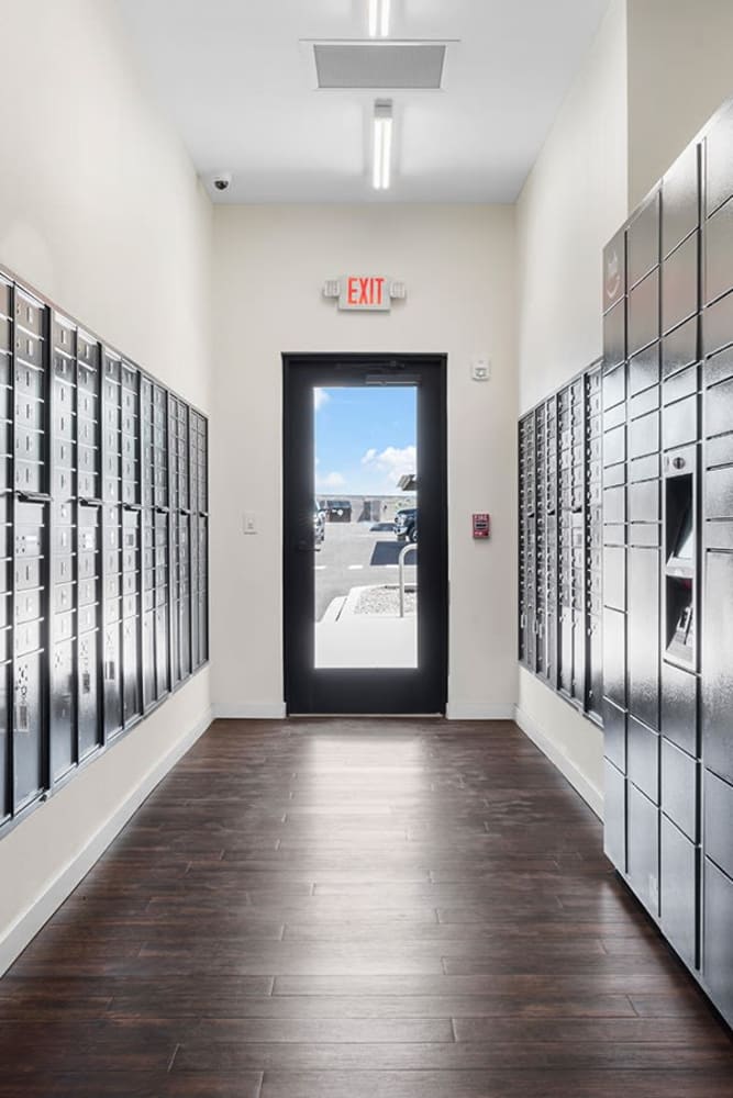 24-hour package lockers at Cielo in Santa Fe, New Mexico