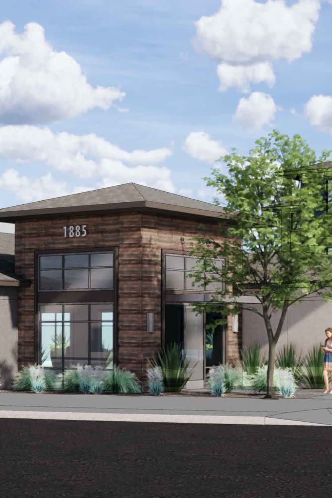 Rendering of the building at Del Corazon Apartments in Santa Rosa, California