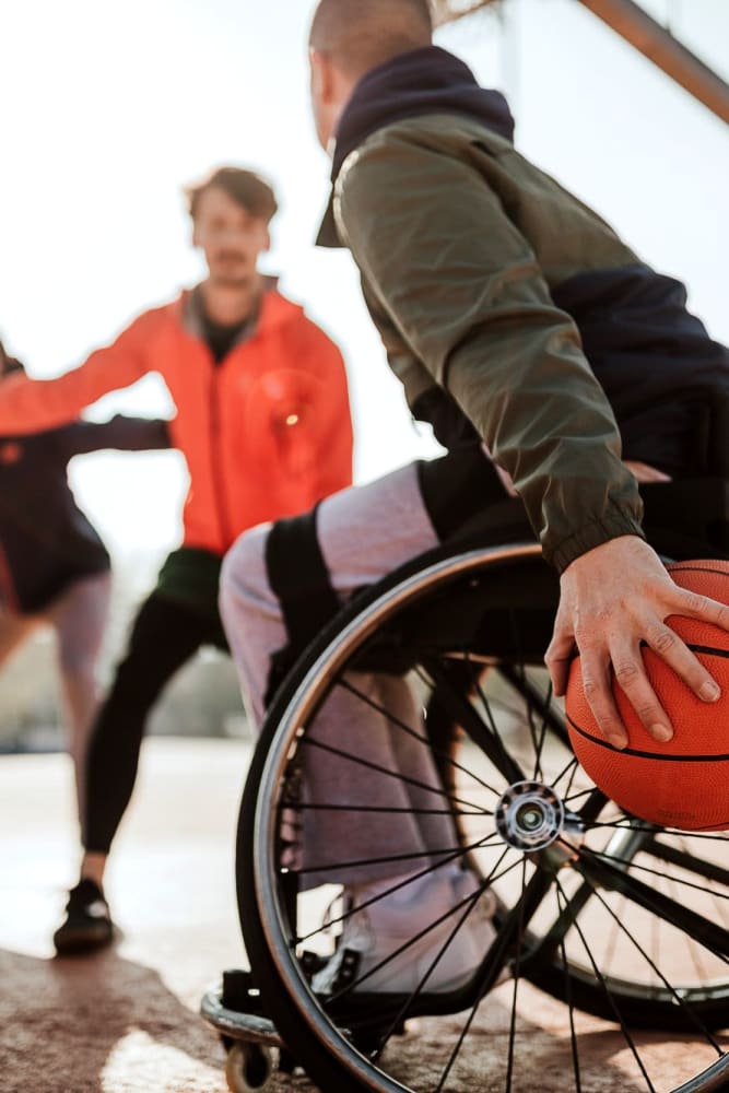 Basketball court at Del Corazon Apartments in Santa Rosa, California