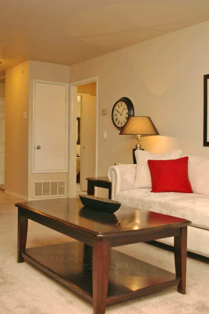 Well-designed living room at Twin Creeks in Antioch, California