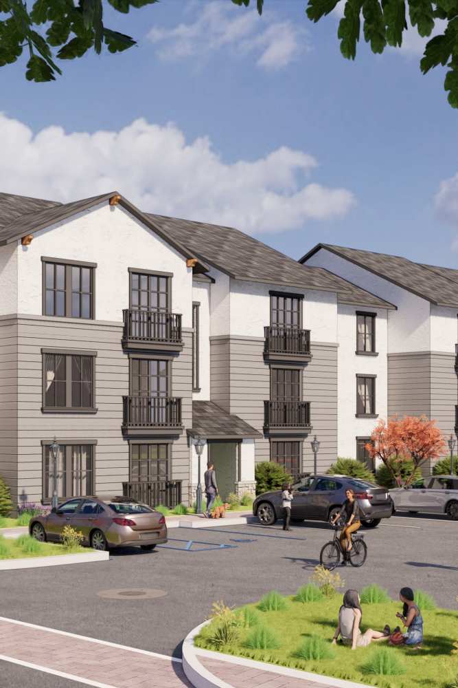 Exterior view at Crescent Apartments in Roseville, California