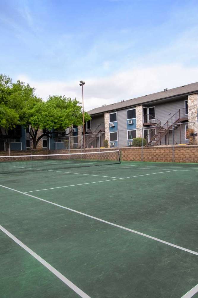 Community tennis court at Moss Landing in San Antonio, Texas