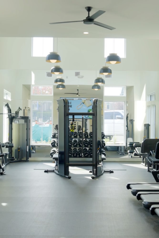 Fitness Center at Crescent Apartments in Roseville, California