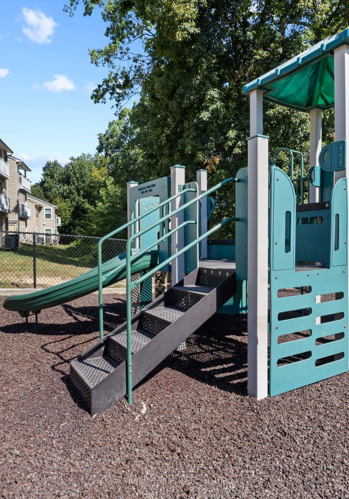 The community playground for children at Springwoods at Lake Ridge in Woodbridge, Virginia