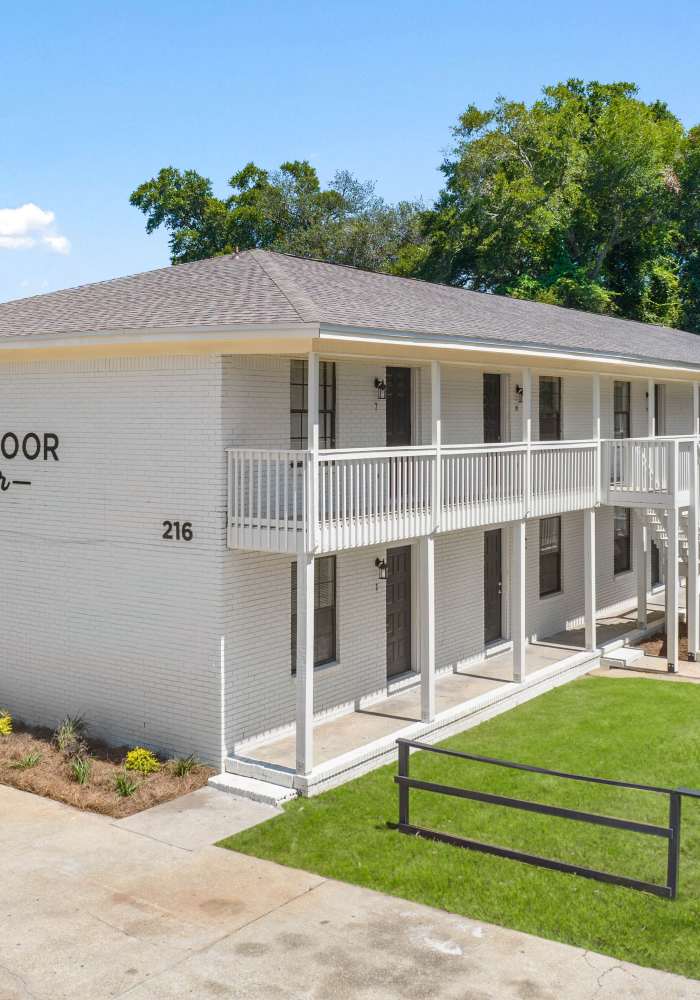 Exterior view of first and second floor at 216 Broadmoor in Pensacola, Florida