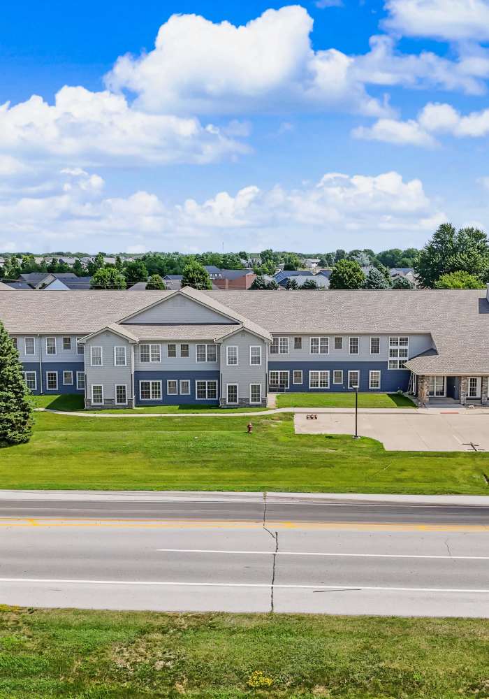 View of Northpark Row in Huxley, Iowa from across the street