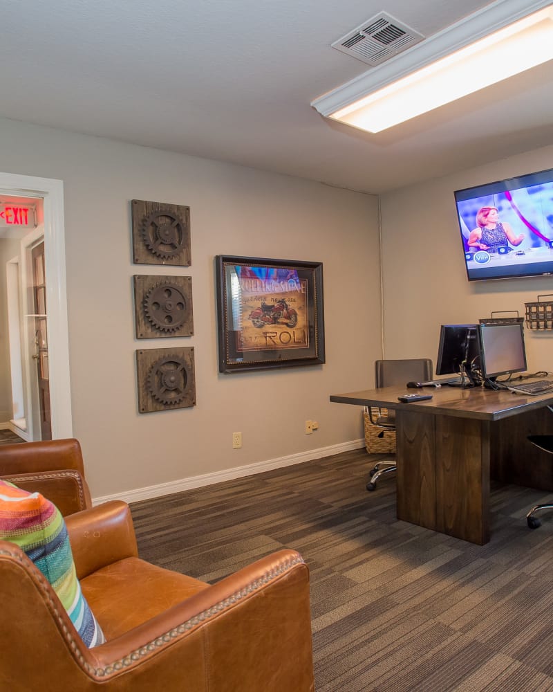 Computer room for residents at Barrington Apartments in Tulsa, Oklahoma