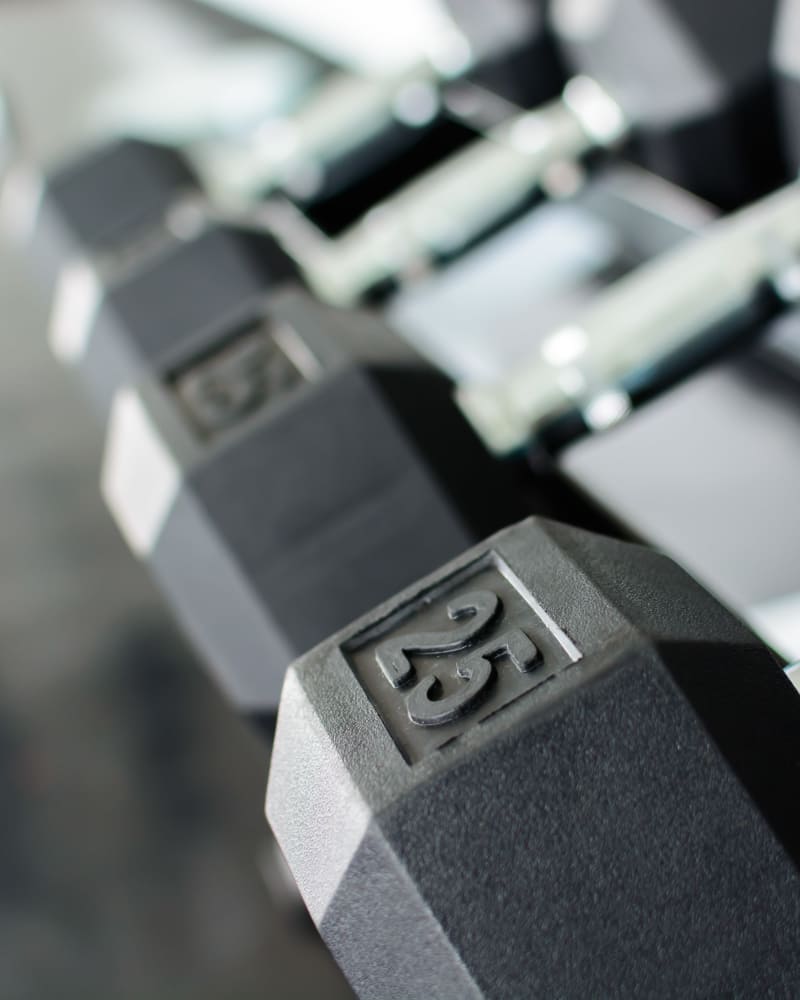 Free weights at The Courtyards in Tulsa, Oklahoma