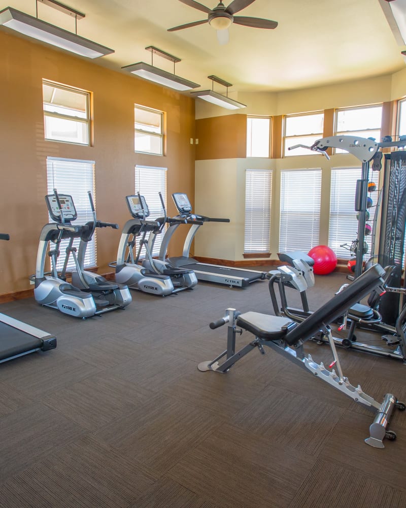 Fitness center at The Reserve at Elm in Jenks, Oklahoma