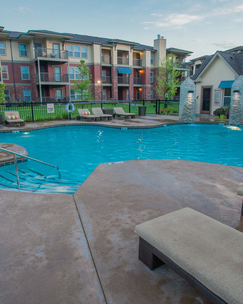 Resort style pool at The Reserve at Elm in Jenks, Oklahoma