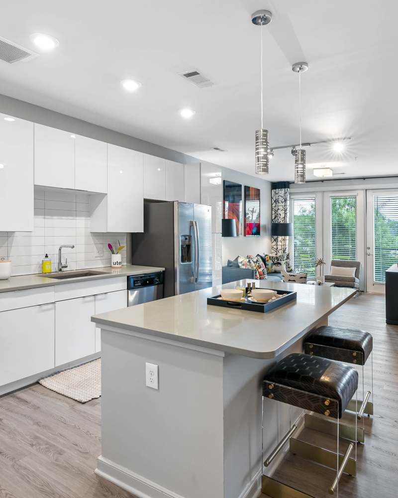Apartment Kitchen and Dining Area Selene at Southline in Charlotte, North Carolina