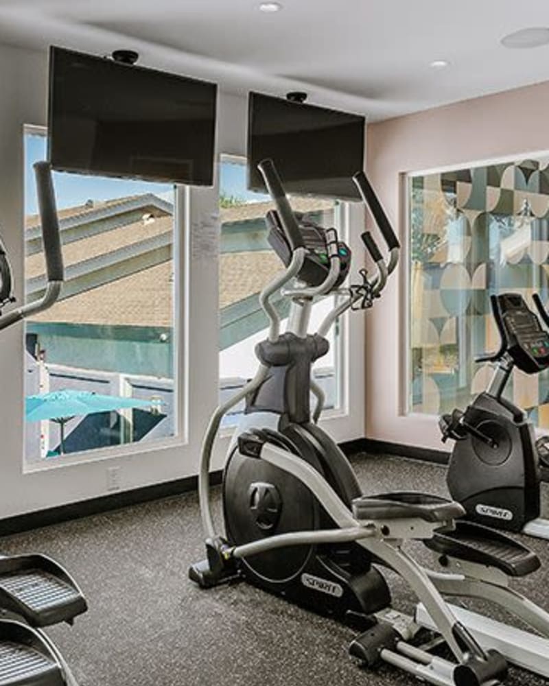 Fitness center with cardio eqiupment at Reserve at South Coast in Santa Ana, California