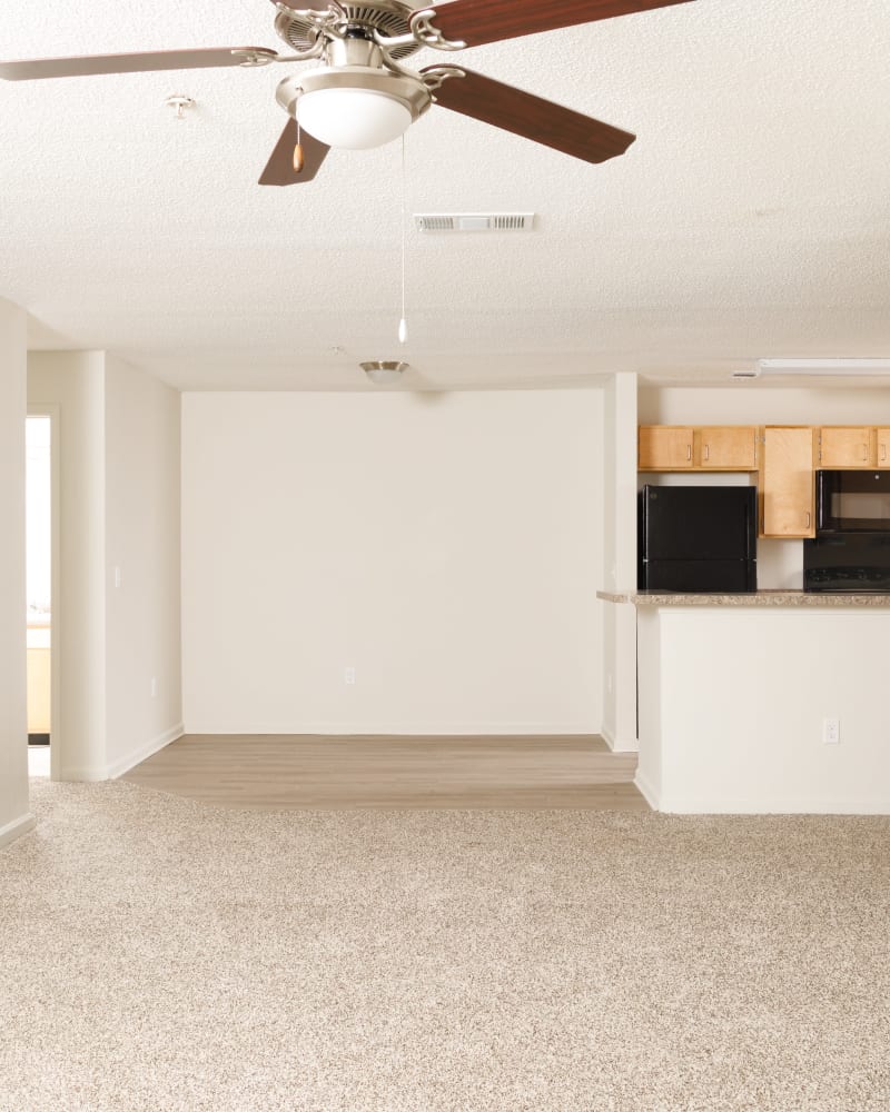 A kitchen and dining room at Magnolia Heights in Covington, Georgia