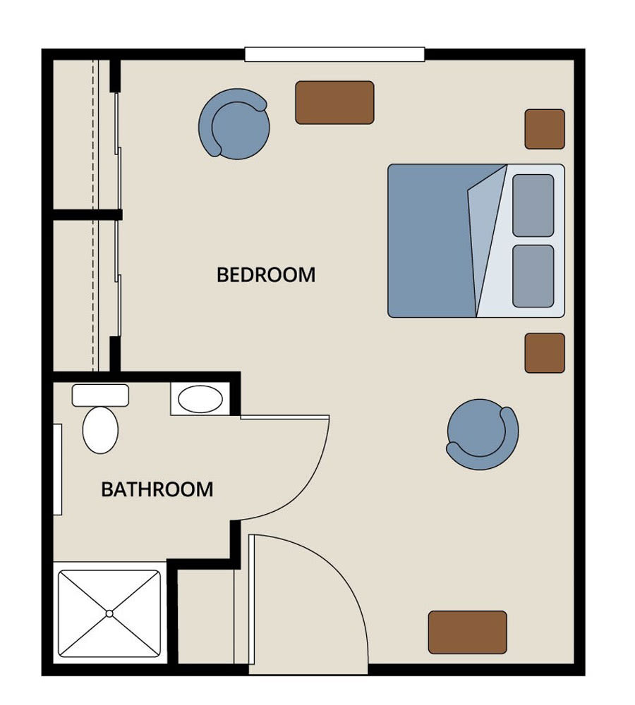 Deluxe Private room at Briar Glen Alzheimer's Special Care Center in Hoover, Alabama