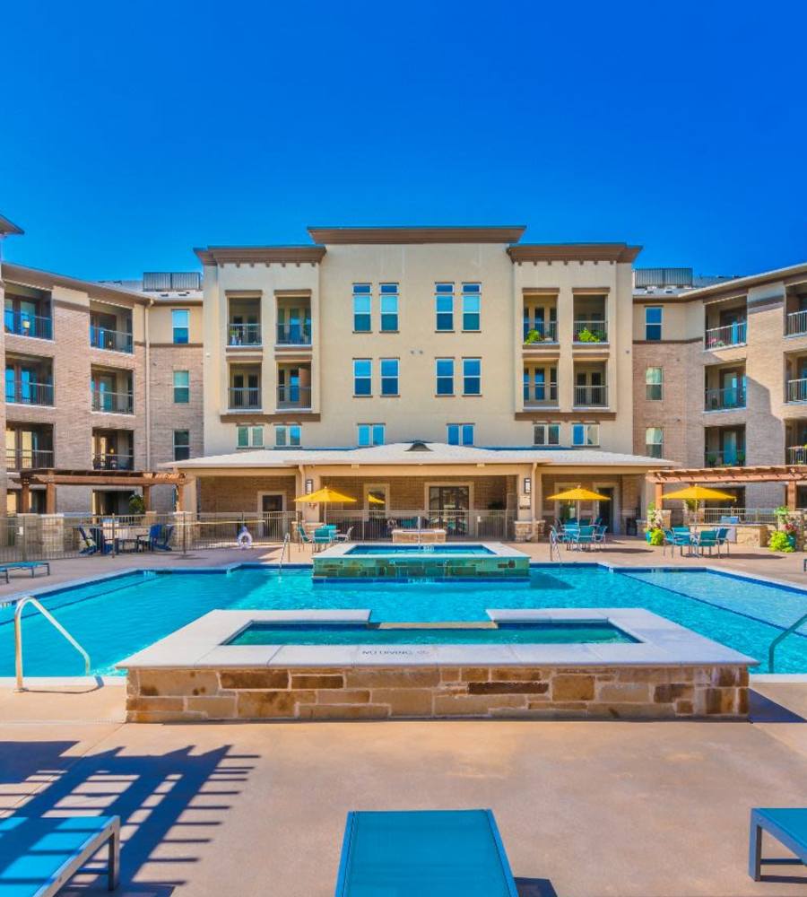pool at Atlas Point at Prestonwood in Carrollton, TX