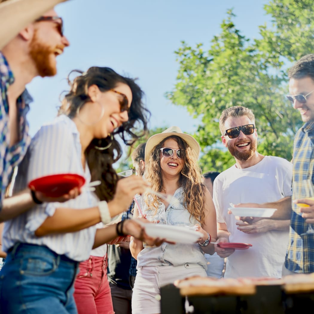Friends enjoying brunch at Avilla Reserve in Justin, Texas
