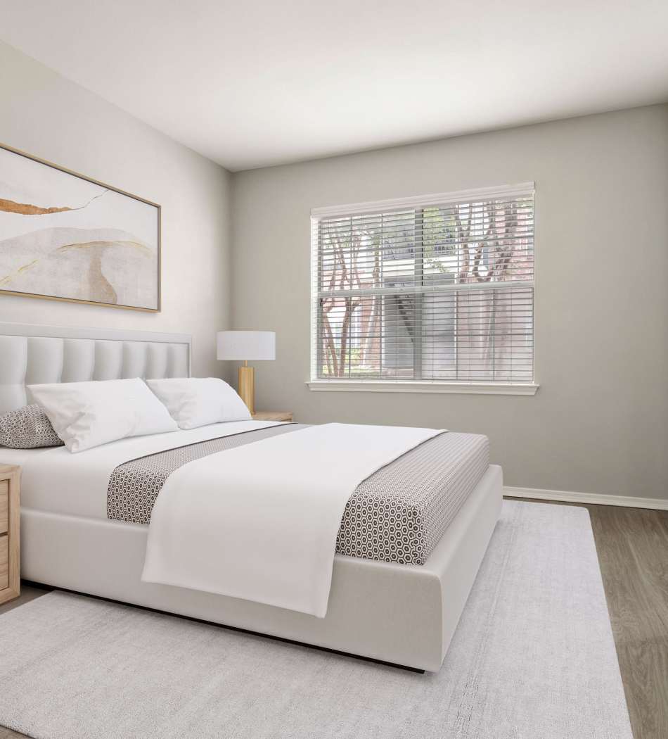 Large spacious bedroom at Breckinridge Point Apartments in Richardson, Texas