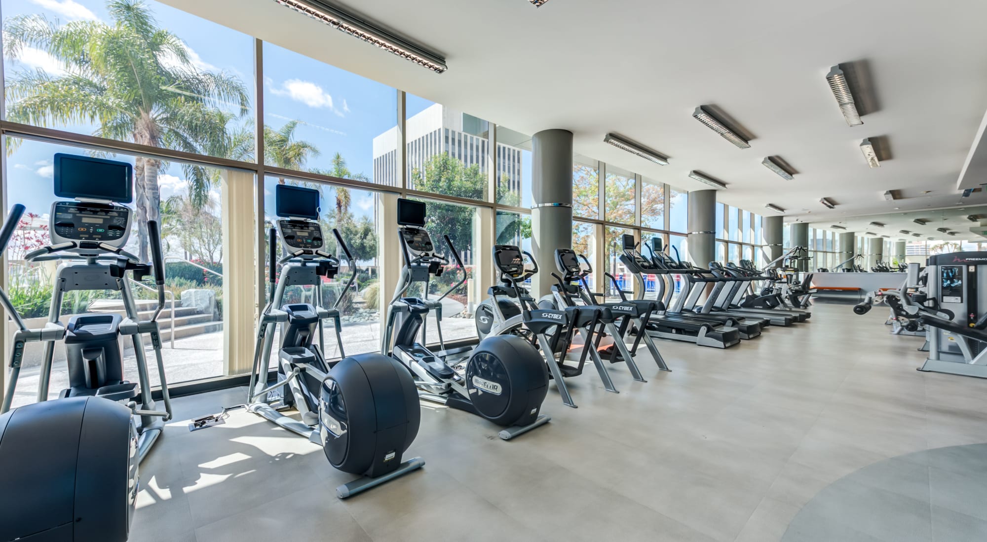 State-of-the-art HarborFit fitness center at The Vermont in Los Angeles, California