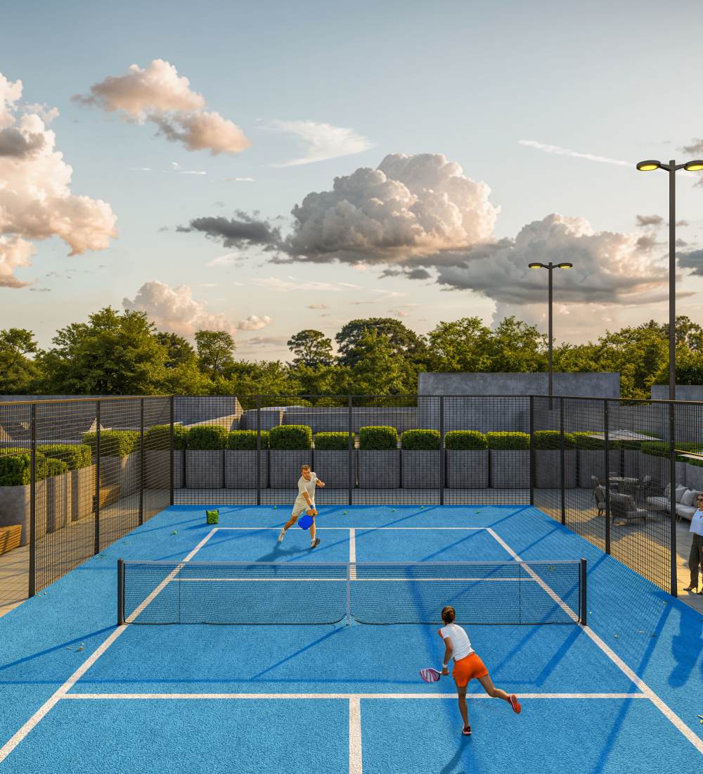 Social lounge with sofa at Mazza Grandmarc in College Park, Maryland