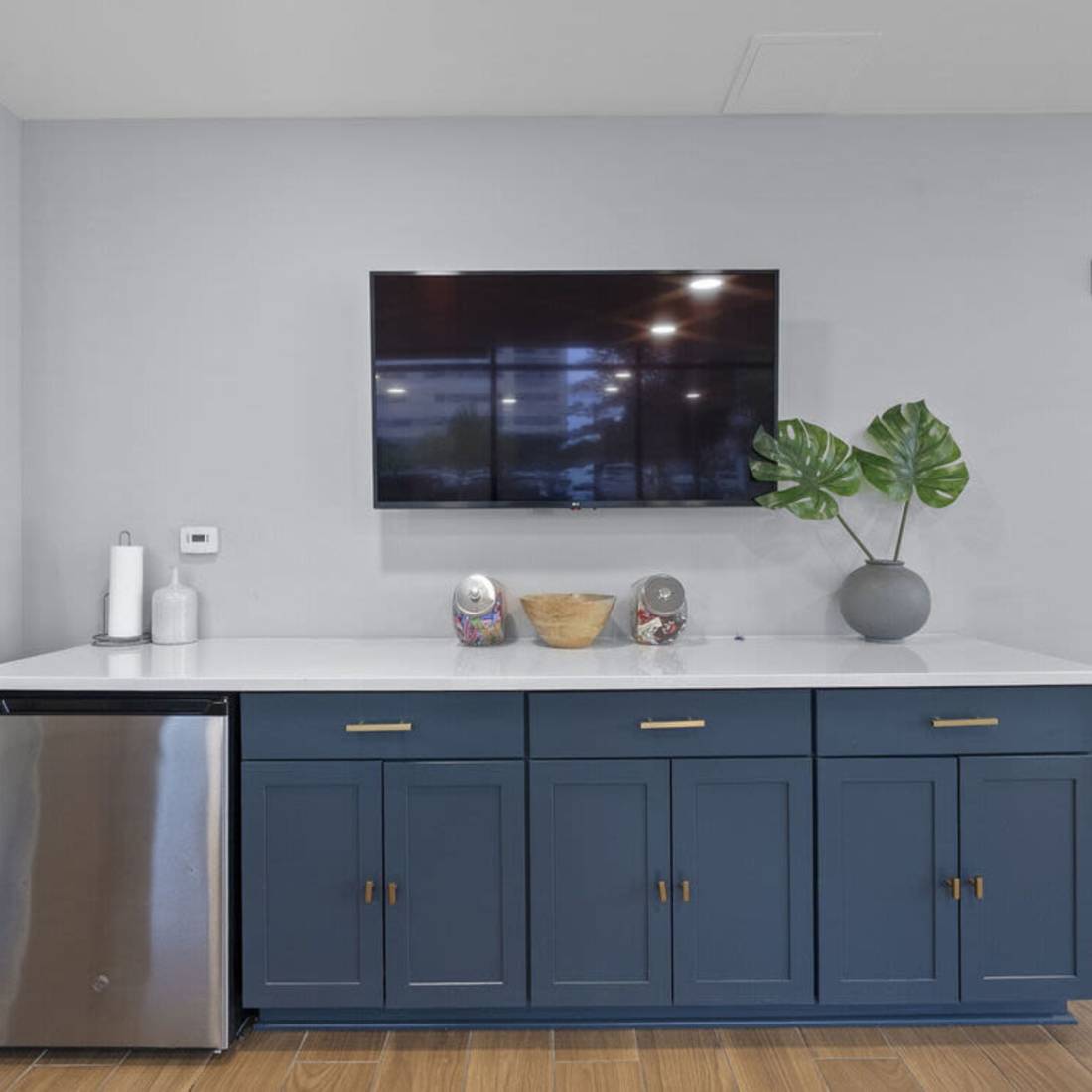Kitchen in the clubhouse at High & Cherry in Columbus, Ohio