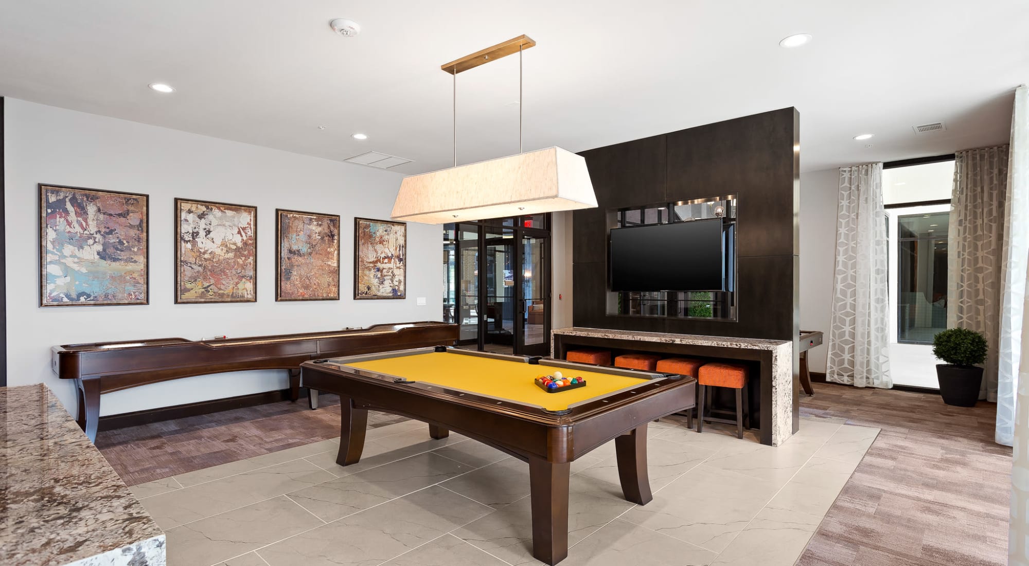 Game Room with Pool Table at Villas at the Rim
