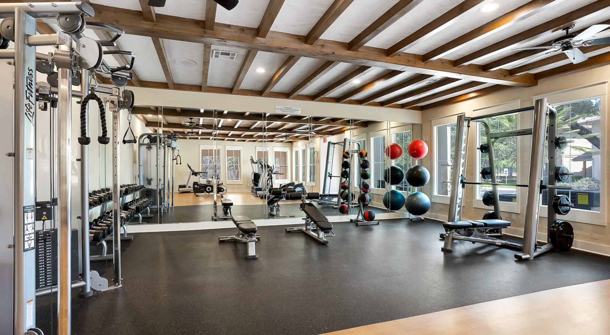 Fitness center at Sedona Ranch Apartments in San Antonio, Texas