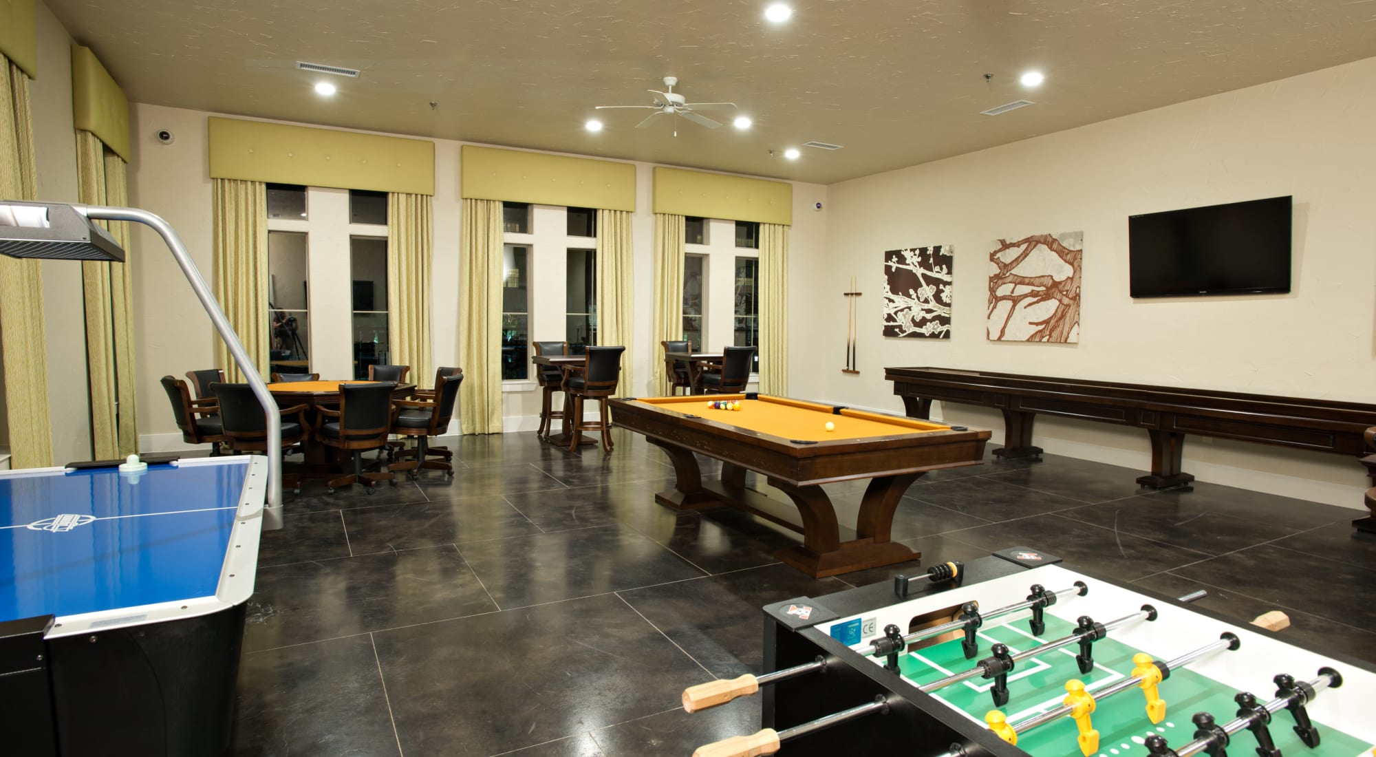 Game Room with Pool Table at Villas in Westover Hills
