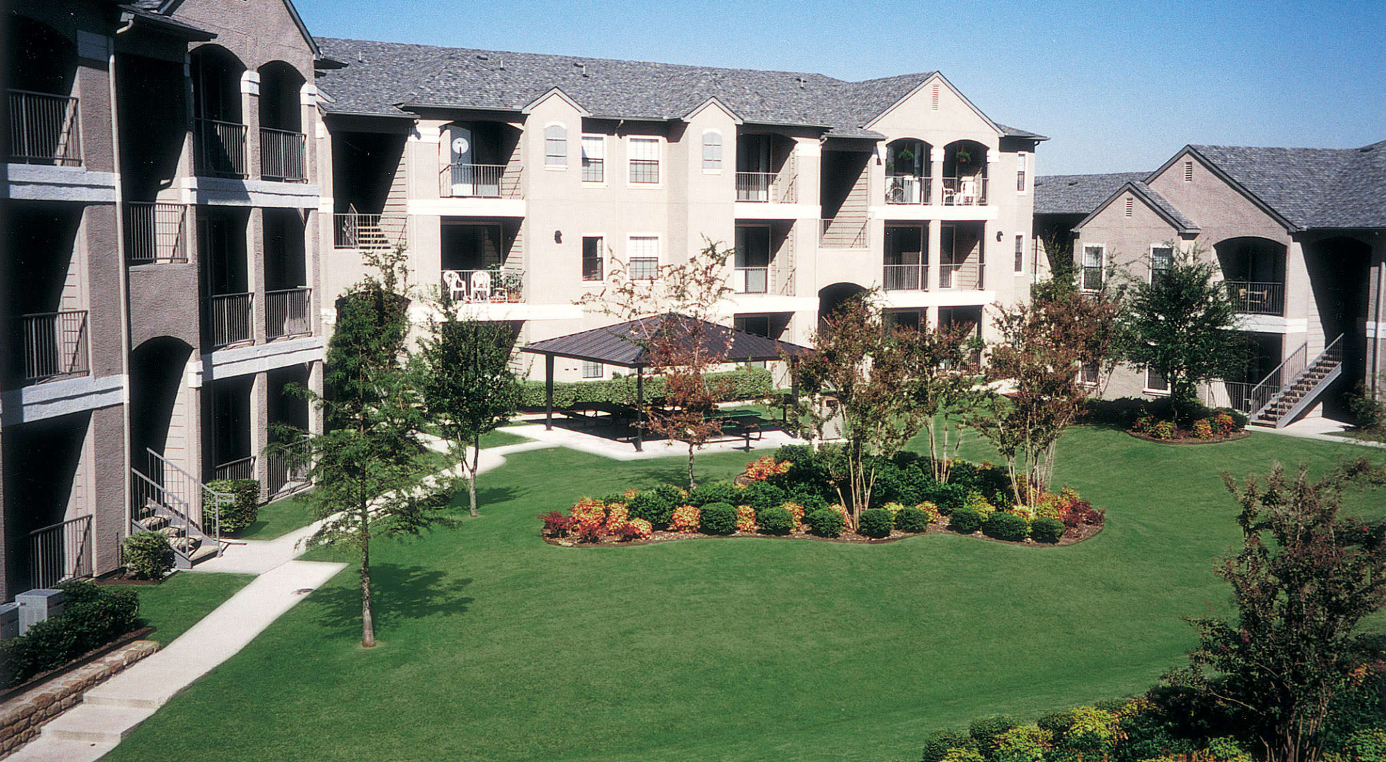 Exterior view of buildings at Briargrove at Vail in Dallas, Texas