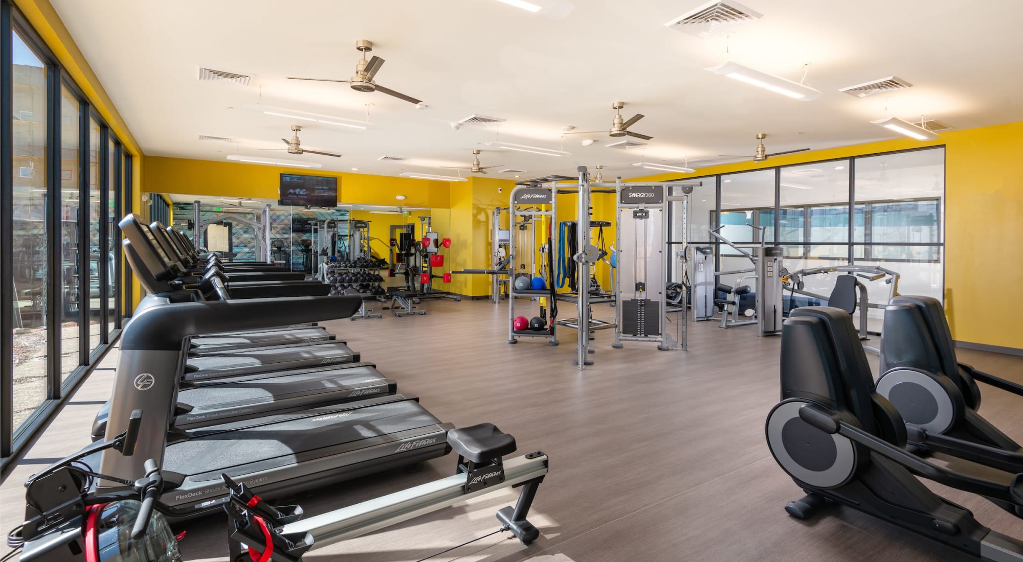 Fitness Center with Kick Bag at Sky at Chandler Airpark