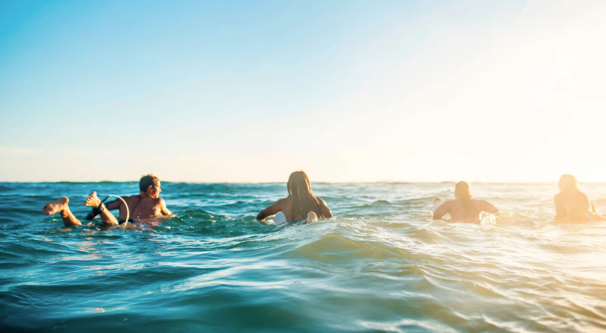 Residents getting some surfing in at the Gulf near Baypoint in Corpus Christi, Texas