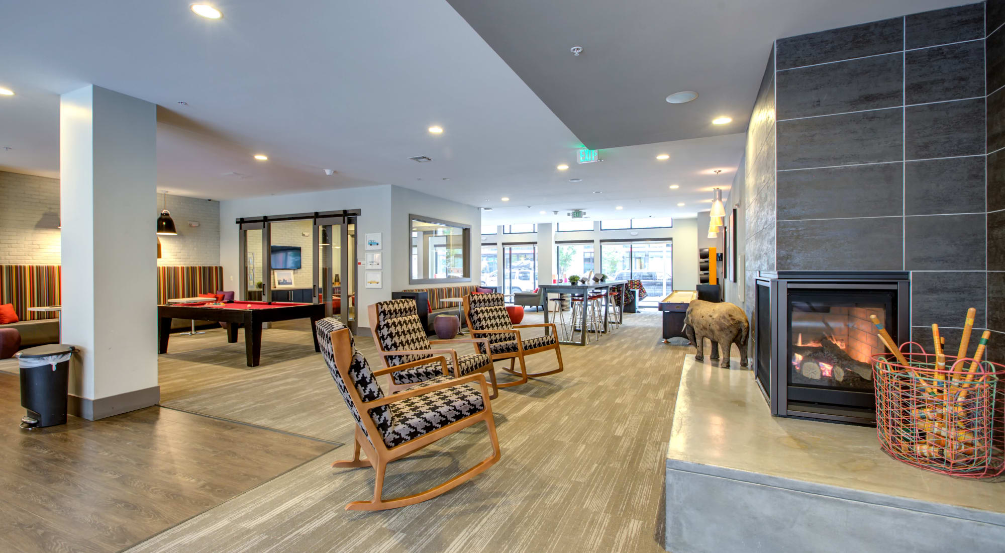 Luxurious resident clubhouse interior at Regatta Sloan's Lake in Denver, Colorado
