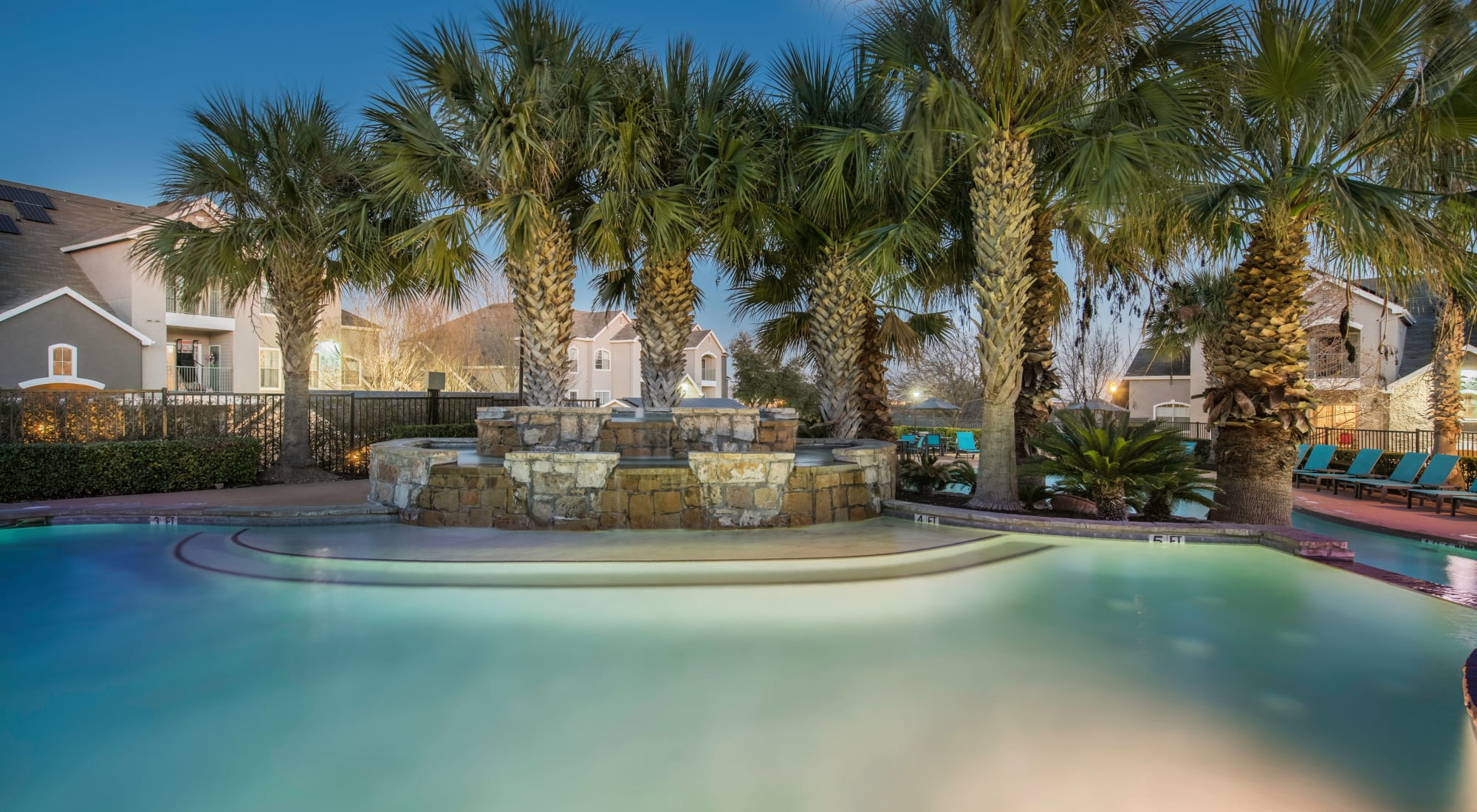 Resort style pool at dask at Sage at 1825 Apartments in Pflugerville, Texas