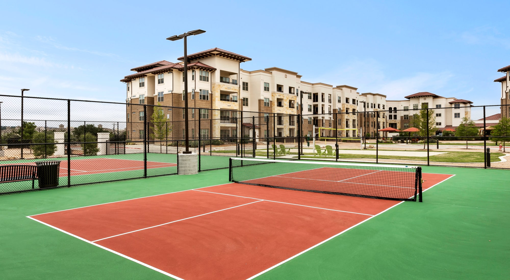 Tennis courts at Villas at the Rim in San Antonio, Texas