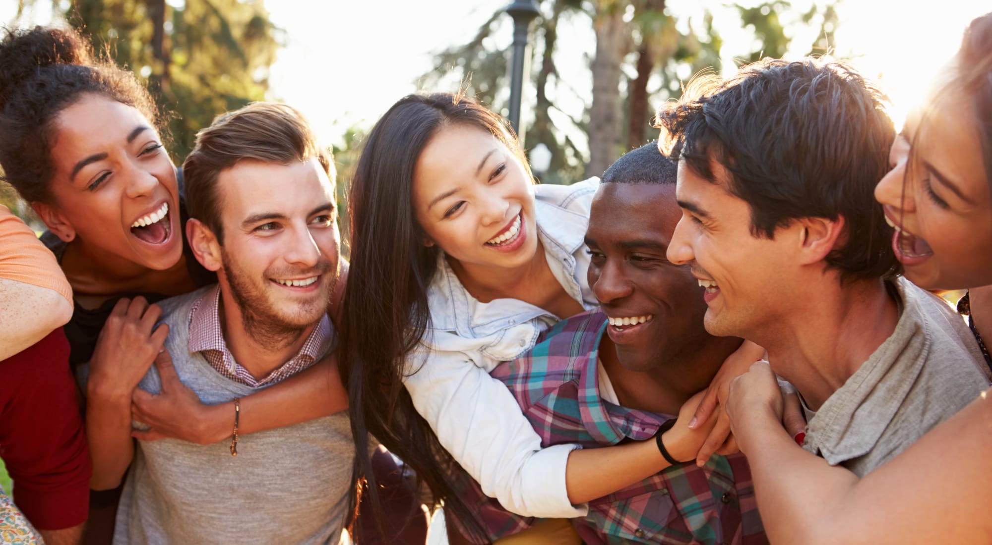 Friends laughing together at Campus Crossings in Murfreesboro, Tennessee