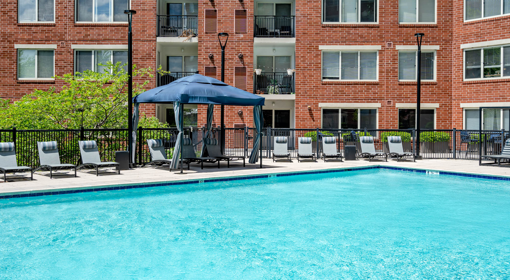 Pool at Sofi at 50 Forest in Stamford, Connecticut