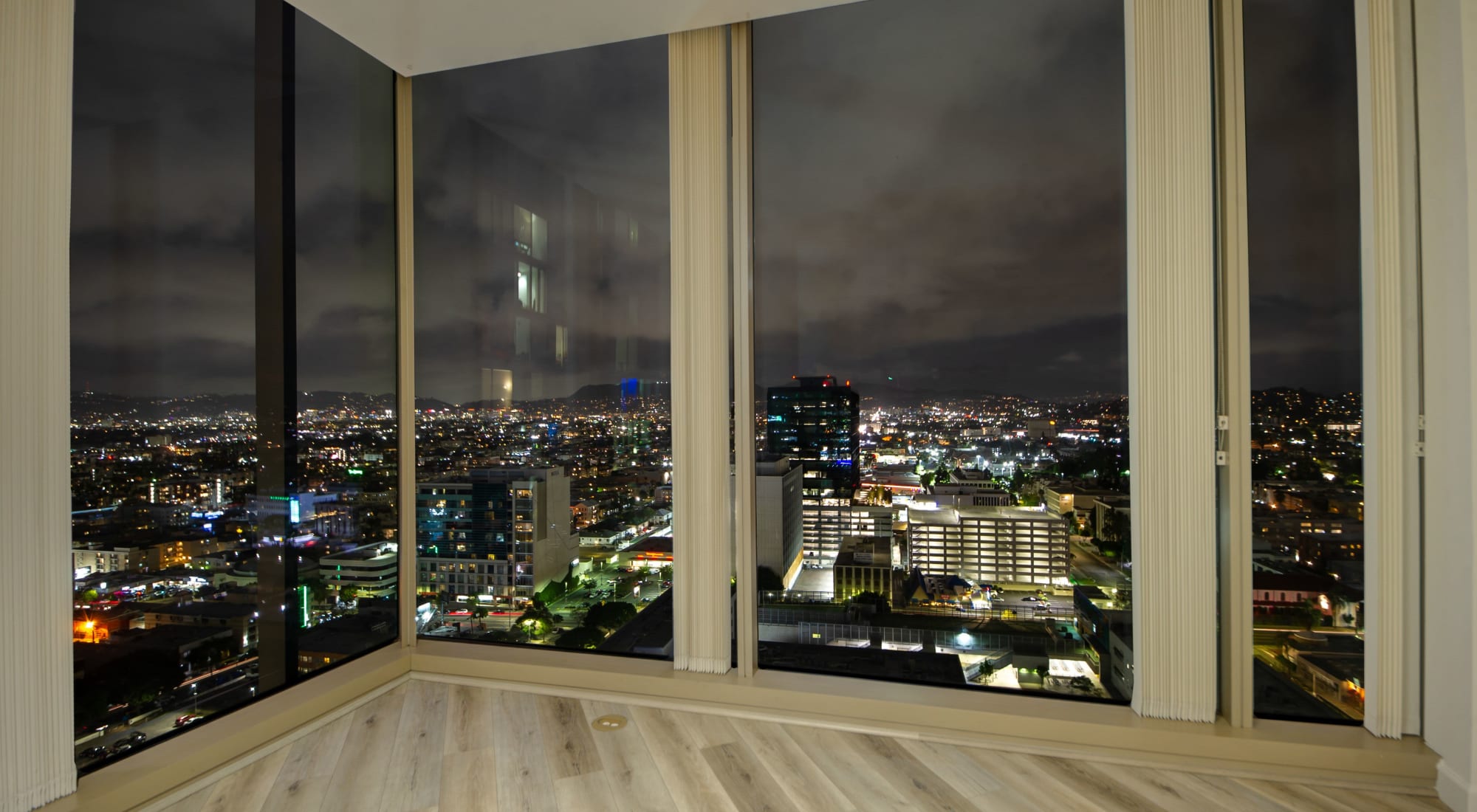 Floor to ceiling windows at The Vermont in Los Angeles, California