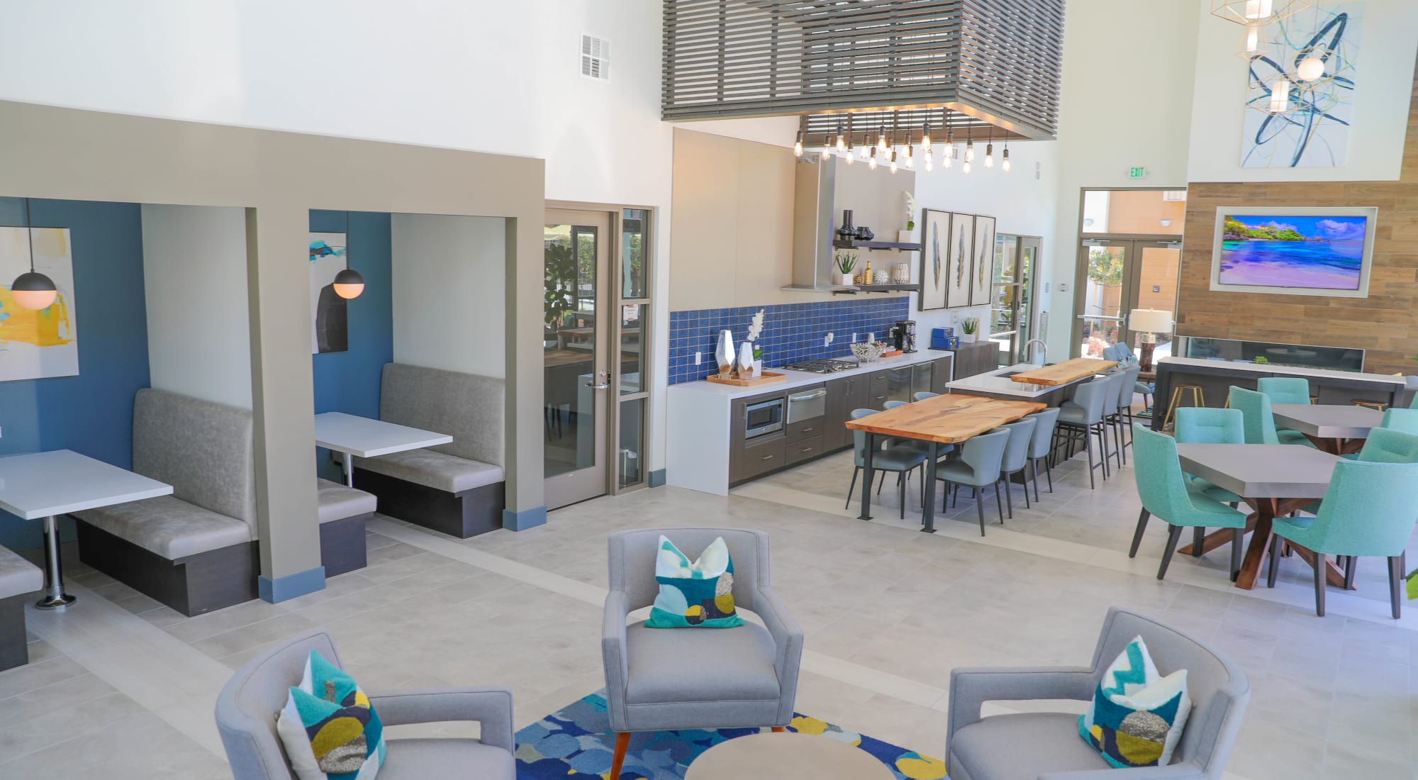 Clubhouse restaurant at Sutter Green Apartments in Sacramento, California