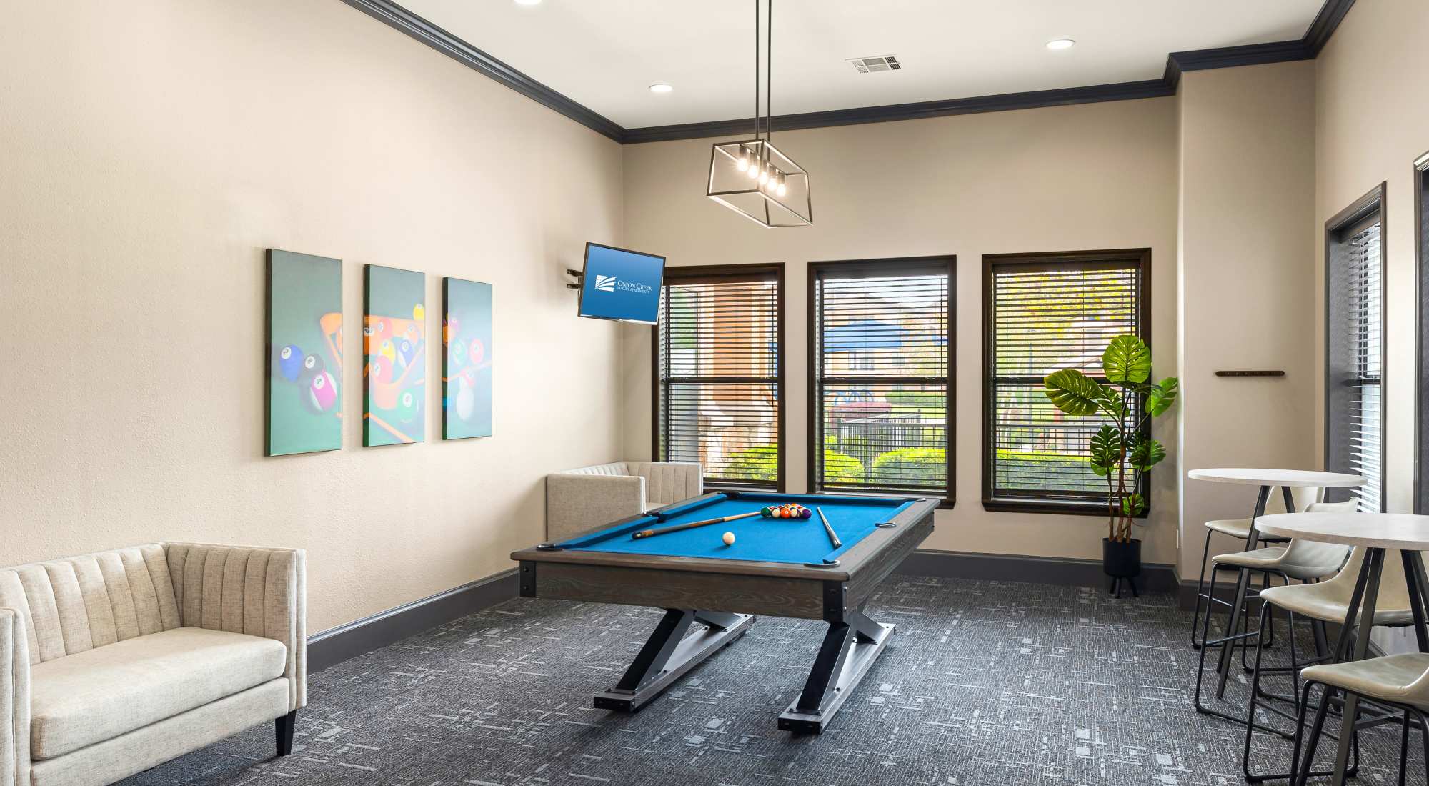 Game room at Onion Creek